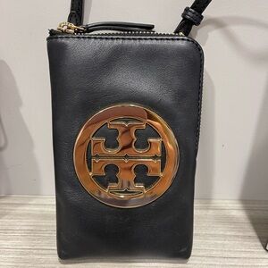 Tory Burch black leather crossbody.